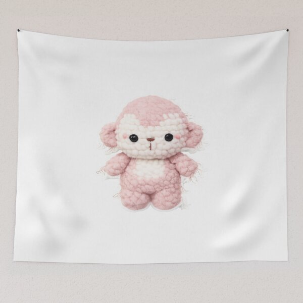 Item preview, Cute Baby Monkey – 3D Embroidered Plush Style Sticker Fluffy Baby Monkey – Handmade Embroidery Pop-Up Sticker designed and sold by Gurjeetpixelart.