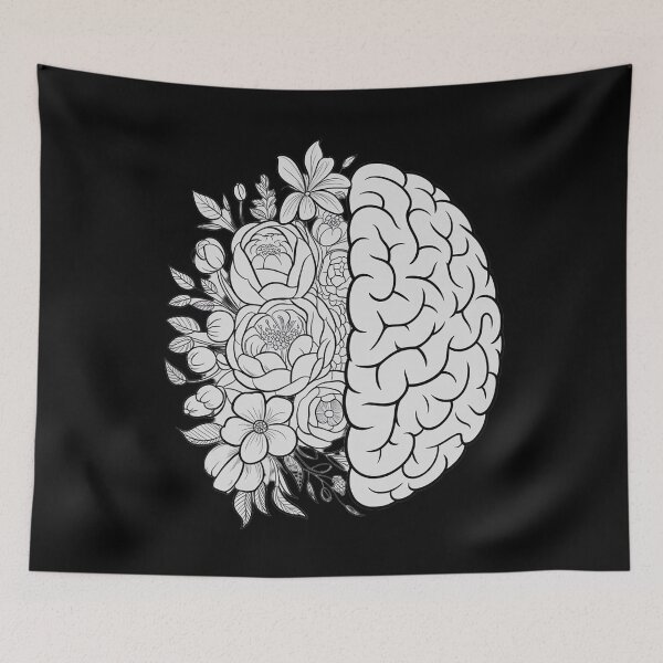 Item preview, Floral Brain Anatomy Anatomical Brain for Nurse Neurology designed and sold by Tatianamiobi.