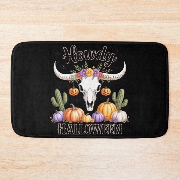 Item preview, Floral Bull Skull Howdy Halloween Western Cactus Top designed and sold by Tatianamiobi.