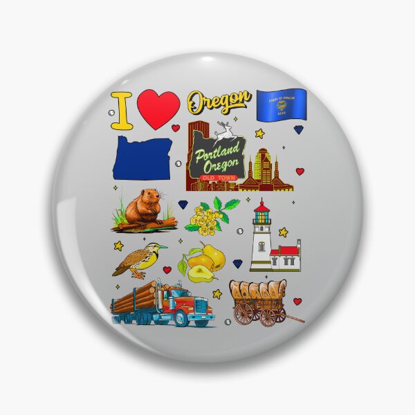 Item preview, Oregon Pride, Ultimate State Symbols & Portland Landmarks Collage designed and sold by mashmosh.
