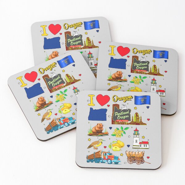 Item preview, Oregon Pride, Ultimate State Symbols & Portland Landmarks Collage designed and sold by mashmosh.