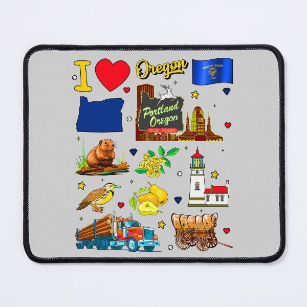Item preview, Oregon Pride, Ultimate State Symbols & Portland Landmarks Collage designed and sold by mashmosh.