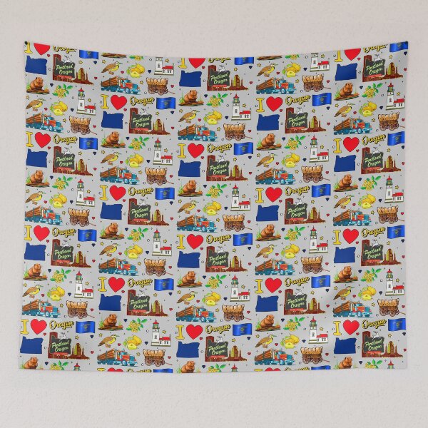 Item preview, Oregon Pride, Ultimate State Symbols & Portland Landmarks Collage designed and sold by mashmosh.