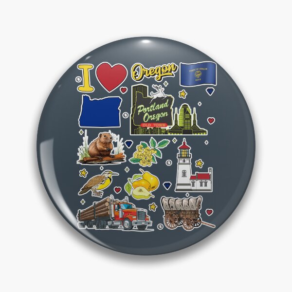 Item preview, Oregon State Pride - Vintage Pacific Northwest Aesthetic Sticker Pack designed and sold by mashmosh.