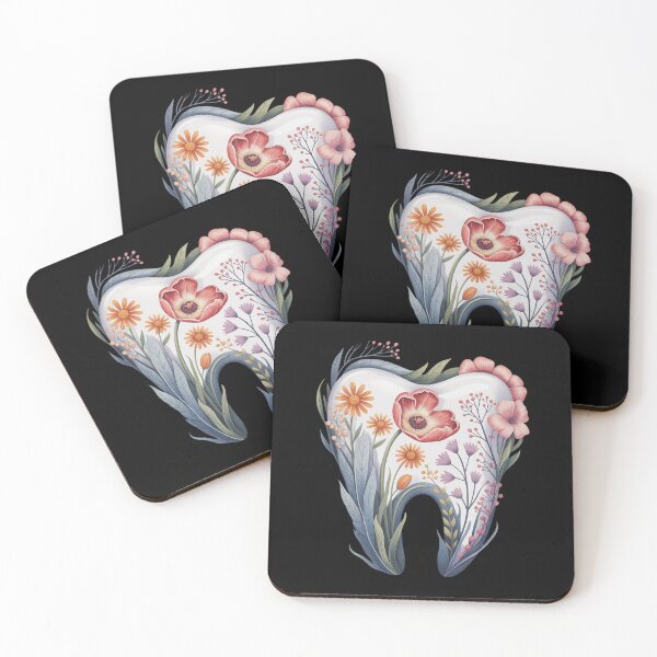 Item preview, Floral Tooth, Boho Flower Dental Student Dental Assistant designed and sold by Tatianamiobi.