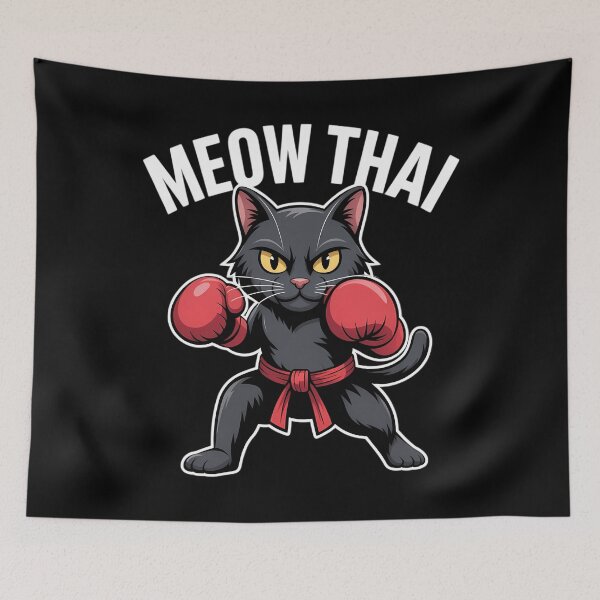 Item preview, Meow Thai Muay Thai Boxing Cat Martial Arts MMA Boxer designed and sold by EllenJast.