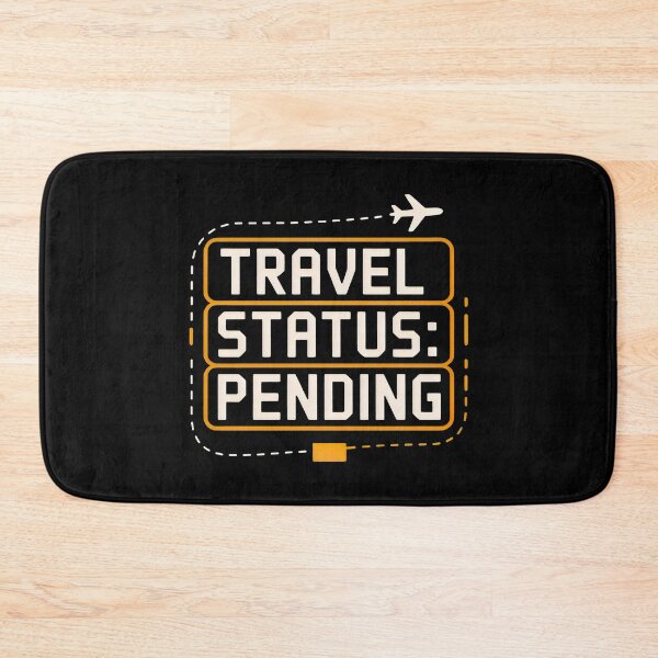 Item preview, Travel Status Pending Minimalist Airplane Flight Board Design designed and sold by SplashTastic.