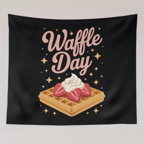 Item preview, Belgian Waffle With Strawberries Waffle Day designed and sold by EllenJast.