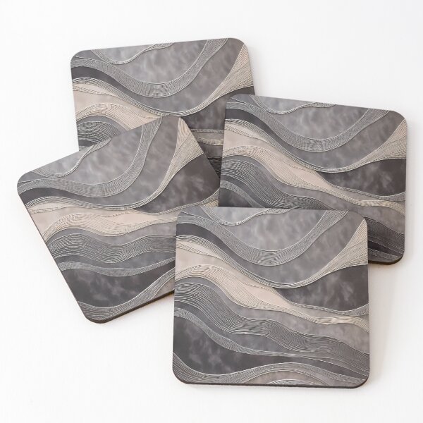 Item preview, Monochrome Wavy Abstract Texture (image size 7840x11680) designed and sold by Digital-Davinci.