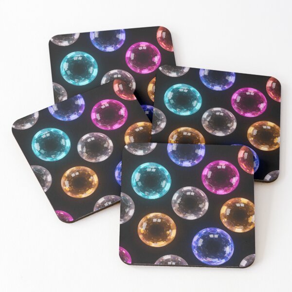 Item preview, Neon Glass Bubbles Seamless designed and sold by Kaleidoscope Print.
