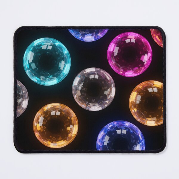 Item preview, Neon Glass Bubbles Seamless designed and sold by Kaleidoscope Print.