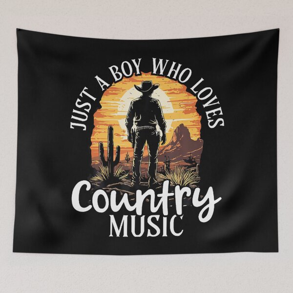 Item preview, Just A Boy Who Loves Country Music designed and sold by vaharisanic.