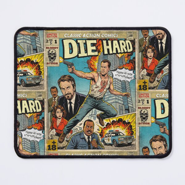 Item preview, Die Hard Vintage Comic Cover Art designed and sold by Back2Collage.