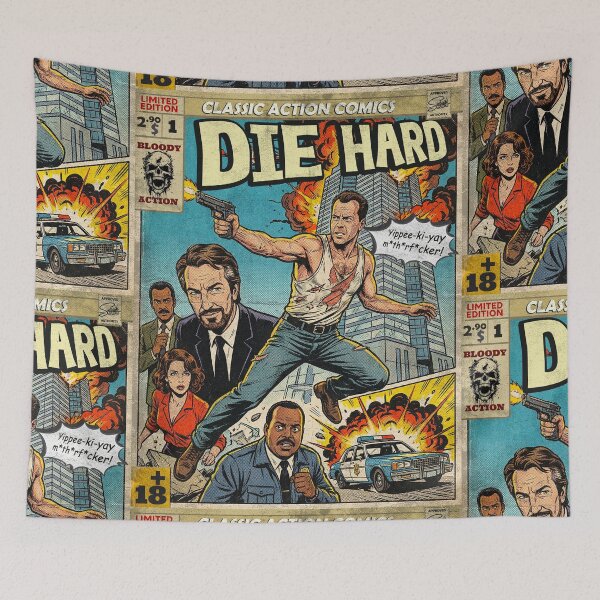 Item preview, Die Hard Vintage Comic Cover Art designed and sold by Back2Collage.