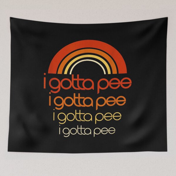 Item preview, I Gotta Pee Funny Retro Rainbow Typography Bathroom Humor Design designed and sold by Phil Ben.
