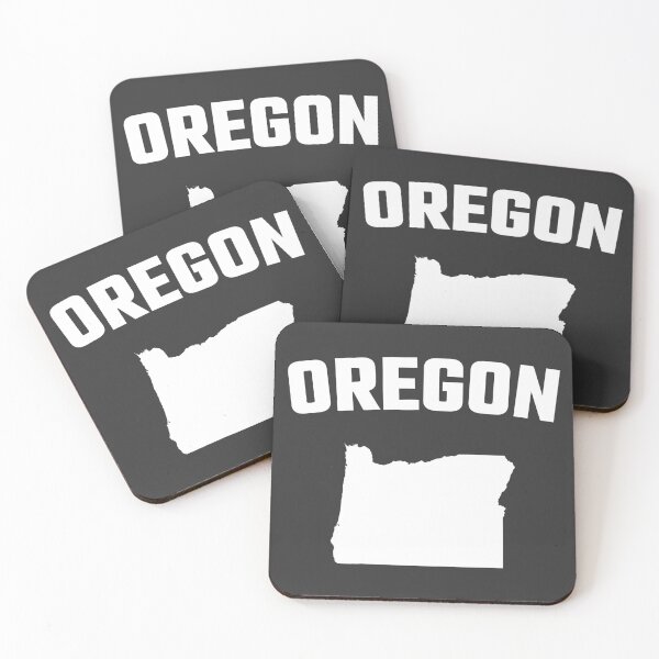 Item preview, Oregon State Silhouette - Classic Bold White Map Design designed and sold by mashmosh.