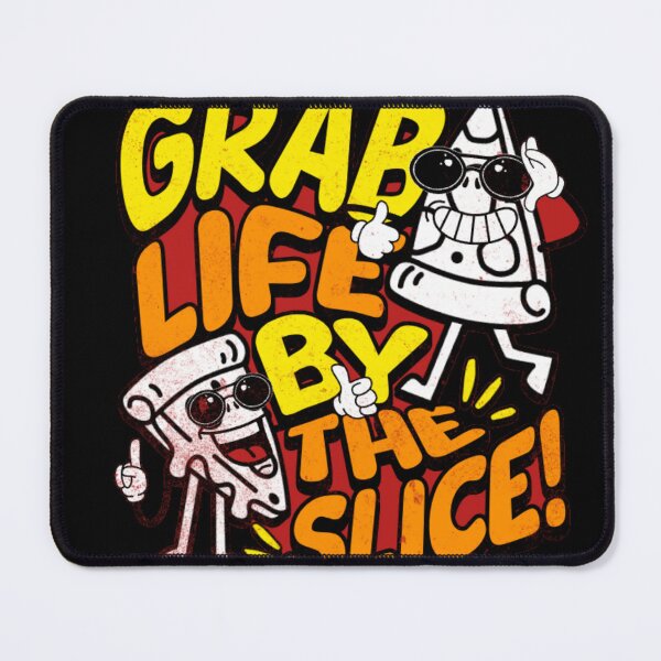 Item preview, Funny Pizza Slice Characters Grab Life Motivational Design designed and sold by GenZFashion000.