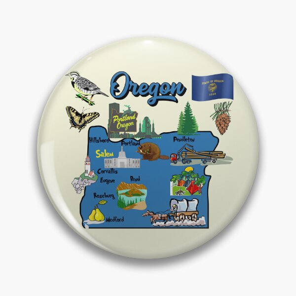 Item preview, Oregon Pride, The Ultimate State Landmarks & Icons Map designed and sold by mashmosh.