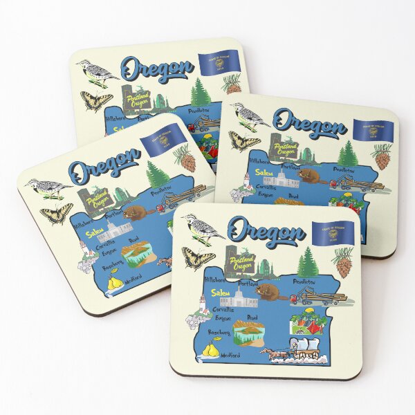 Item preview, Oregon Pride, The Ultimate State Landmarks & Icons Map designed and sold by mashmosh.