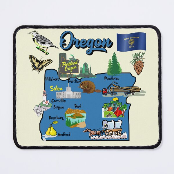 Item preview, Oregon Pride, The Ultimate State Landmarks & Icons Map designed and sold by mashmosh.