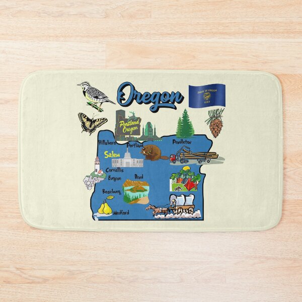Item preview, Oregon Pride, The Ultimate State Landmarks & Icons Map designed and sold by mashmosh.