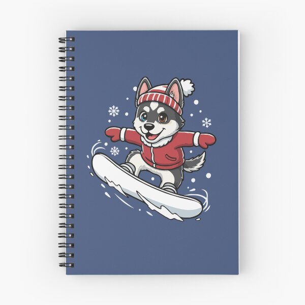 Item preview, Cute Gerberian Shepsky Snowboarding Puppy | Happy Winter Puppy designed and sold by The Real Life Symphony.