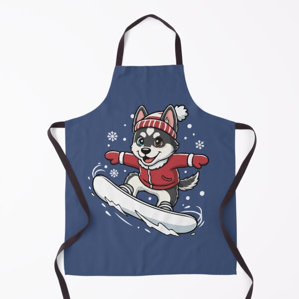 Item preview, Cute Gerberian Shepsky Snowboarding Puppy | Happy Winter Puppy designed and sold by The Real Life Symphony.