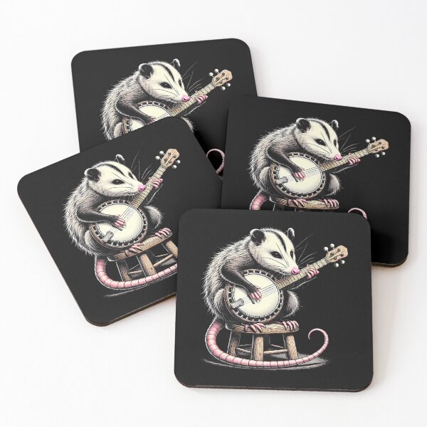 Item preview, Cute Opossum Or Possum Playing The Banjo Instrument designed and sold by vaharisanic.