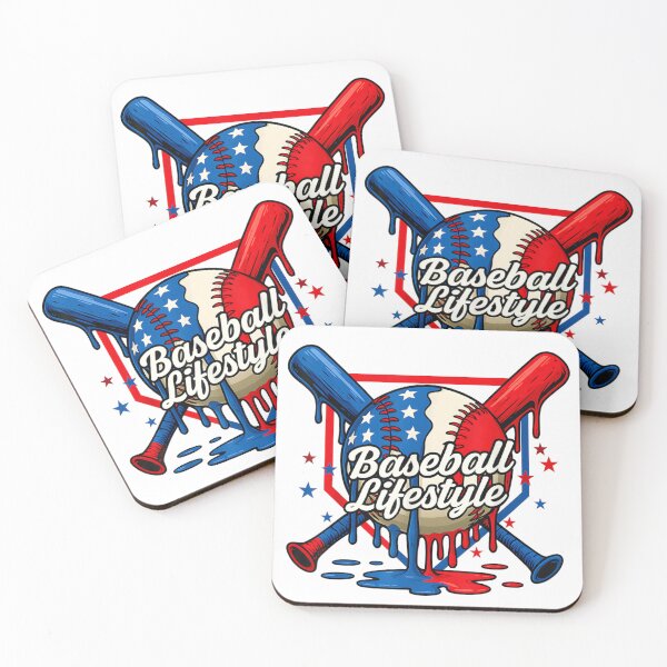 Item preview, Baseball Lifestyle Dripping Paint Retro Sports Illustration Design designed and sold by TiaraHans.