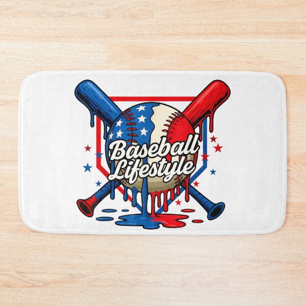 Item preview, Baseball Lifestyle Dripping Paint Retro Sports Illustration Design designed and sold by TiaraHans.