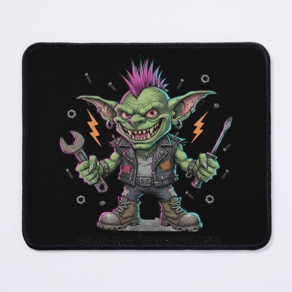 Item preview, Chaos Engineer Punk Gremlin – Funny Grunge Streetwear Illustration designed and sold by JonelCrafts.