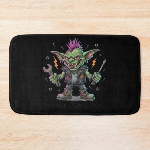 Item preview, Chaos Engineer Punk Gremlin – Funny Grunge Streetwear Illustration designed and sold by JonelCrafts.