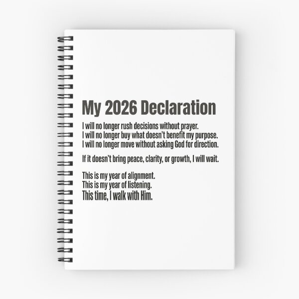 Item preview, My 2026 Declaration - Will Be My Year Of Faith Alignment And Purposeful Living designed and sold by HumansStuck12.