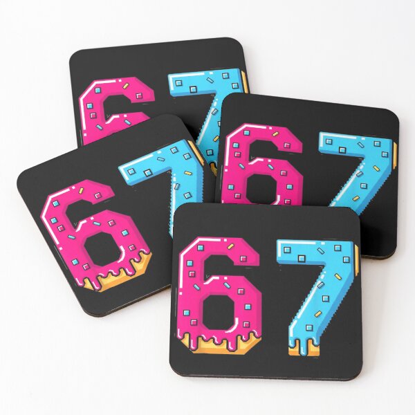Item preview, Cute Melting Donut Numbers Sixty Seven Colorful Cartoon Design designed and sold by TiaraHans.