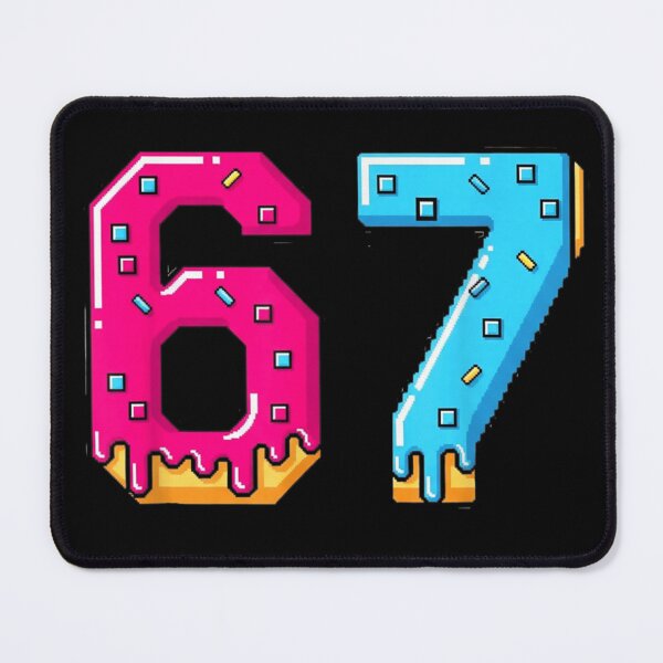 Item preview, Cute Melting Donut Numbers Sixty Seven Colorful Cartoon Design designed and sold by TiaraHans.