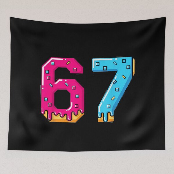 Item preview, Cute Melting Donut Numbers Sixty Seven Colorful Cartoon Design designed and sold by TiaraHans.