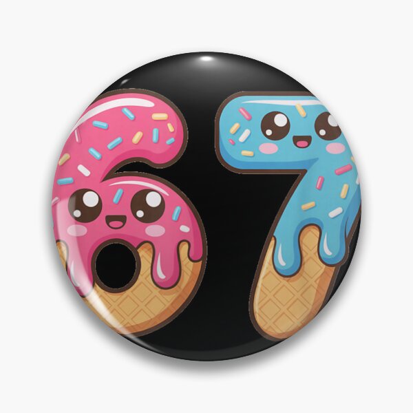 Item preview, Cute Ice Cream Number Sixty Seven Smiling Cartoon Illustration designed and sold by TiaraHans.