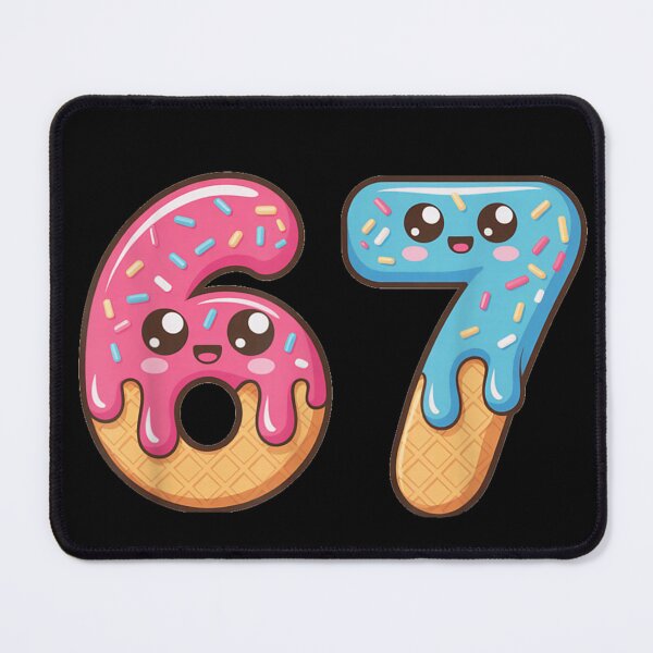Item preview, Cute Ice Cream Number Sixty Seven Smiling Cartoon Illustration designed and sold by TiaraHans.