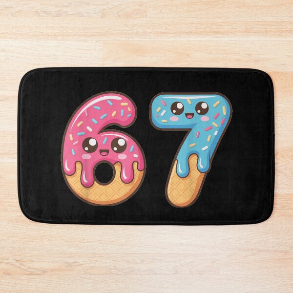 Item preview, Cute Ice Cream Number Sixty Seven Smiling Cartoon Illustration designed and sold by TiaraHans.