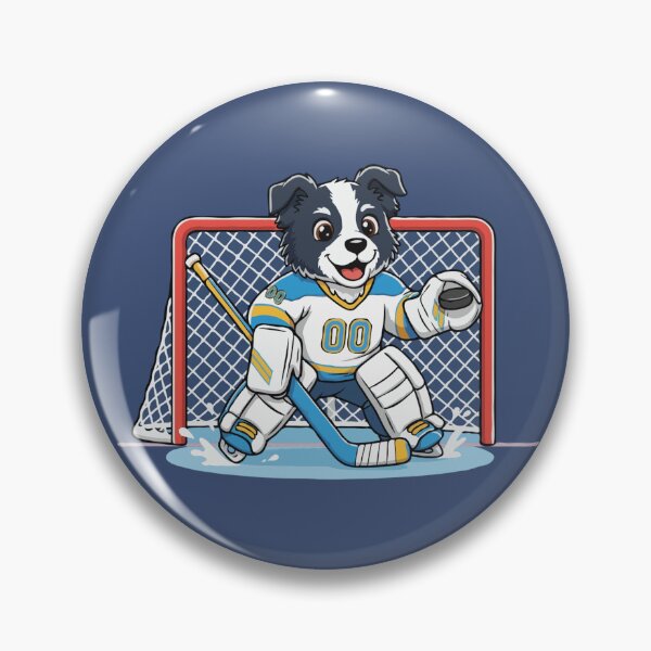 Item preview, Cute Border Collie Ice Hockey Goalie Puppy | Happy Winter Puppy designed and sold by The Real Life Symphony.