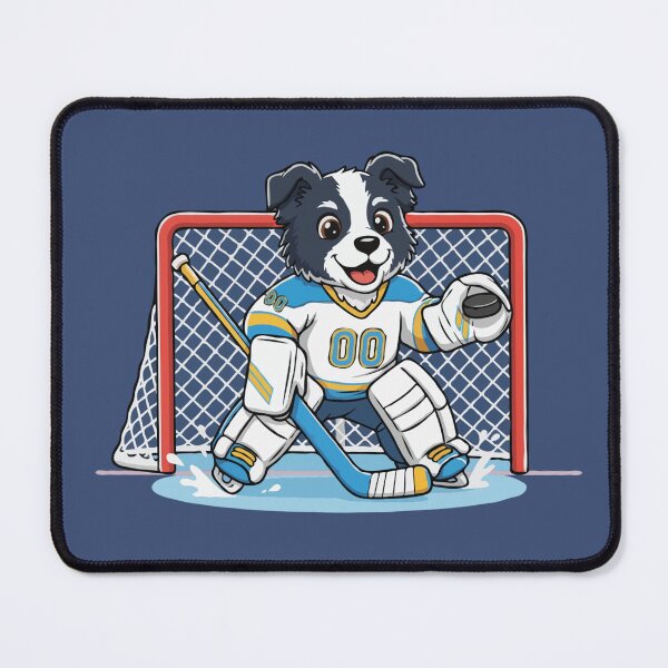 Item preview, Cute Border Collie Ice Hockey Goalie Puppy | Happy Winter Puppy designed and sold by The Real Life Symphony.