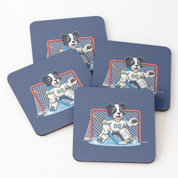 Item preview, Cute Border Collie Ice Hockey Goalie Puppy | Happy Winter Puppy designed and sold by The Real Life Symphony.