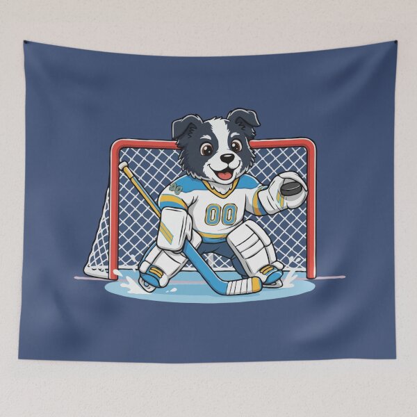 Item preview, Cute Border Collie Ice Hockey Goalie Puppy | Happy Winter Puppy designed and sold by The Real Life Symphony.