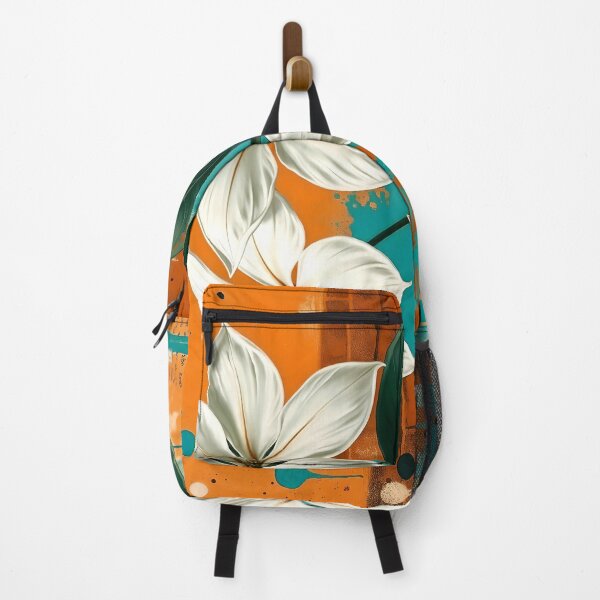 Item preview, Jasmine Flowers, Abstract Orange & Teal Artwork designed and sold by SolaoLab.