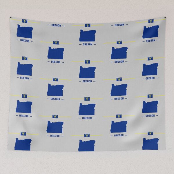 Item preview, Oregon State Pride - Classic Navy Silhouette & Flag designed and sold by mashmosh.