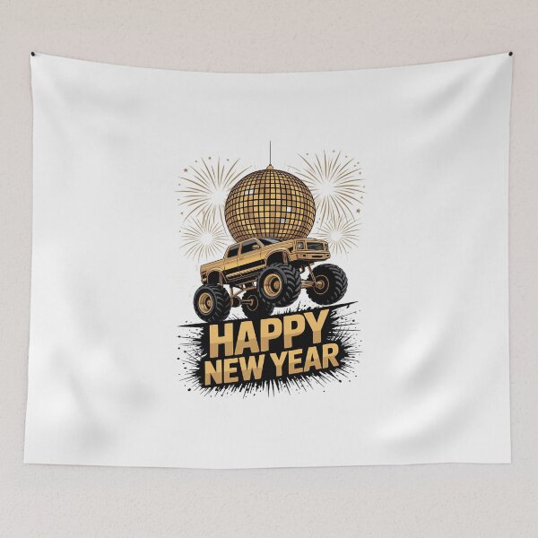 Item preview, Monster Truck New Year Happy New Year designed and sold by IdunayaStore.