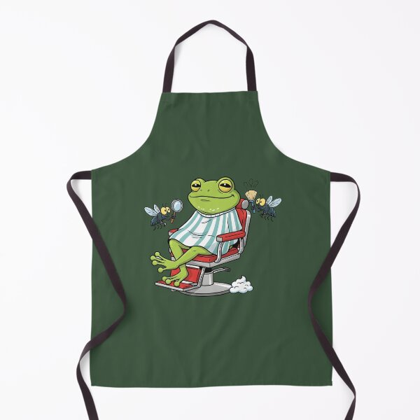 Item preview, Funny Frog Getting a Shave & Haircut - Barber Shop Cartoon designed and sold by THE-DAILY-DRIPS.