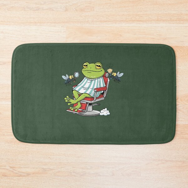 Item preview, Funny Frog Getting a Shave & Haircut - Barber Shop Cartoon designed and sold by THE-DAILY-DRIPS.