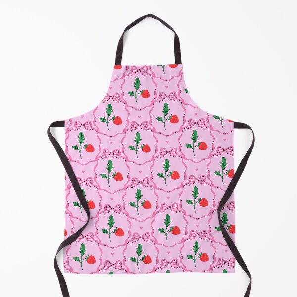 Item preview, strawberries and bows on a pink background designed and sold by burbura.