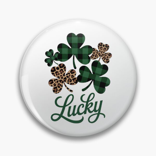 Item preview, Buffalo Plaid Leopard Shamrock Clover Lucky St Patricks Day designed and sold by EllenJast.